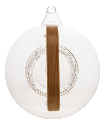 Chaleira De Vidro Alça Bambu Resistente Ao Calor 800ml Wolff