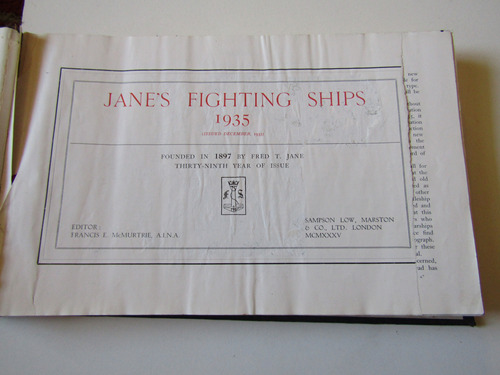Janes Fichting Ships 1935: Francis R. Mcmurtrie (ed)