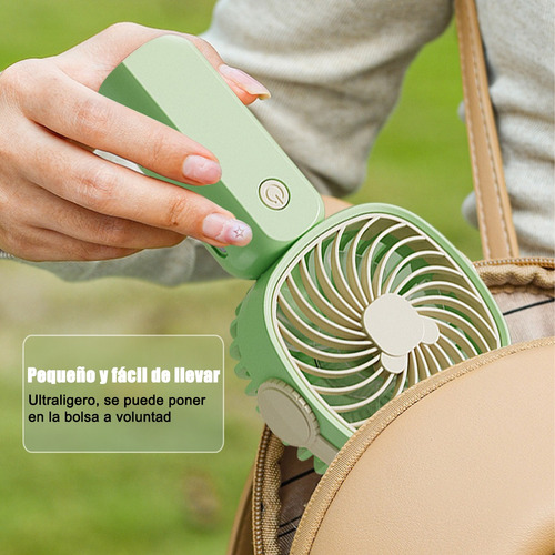 - Ventilador De Mano Pequeño, Portátil, Recargable Y