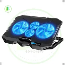 Comprar Suporte Notebook Ls Ecom Base Gamer Com 4 Coolers Fans Ventoinhas Laptops Até 19 Polegadas 2 Usb Led Azul Com Painel De Controle Ajuste De Velocidade Ventilação Ultra Silenciosa Refrigera Esfria