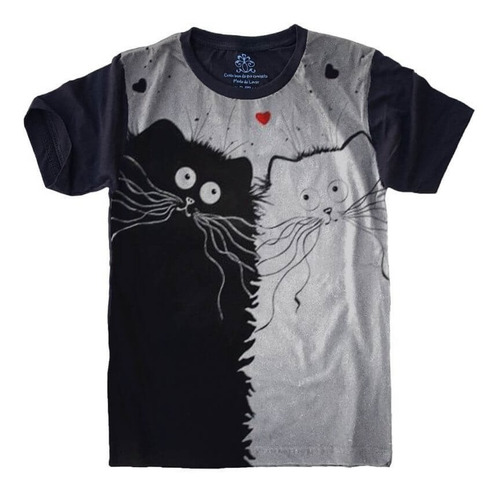 Camiseta Infantil Bebê Gato Cat S-470