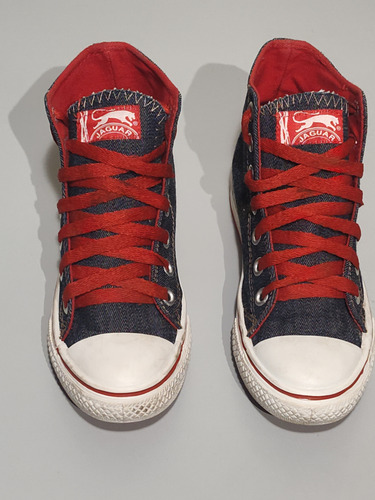 Zapatilla Botita Jaguar De Jean Con Cordones Urbanas Usadas (Usado)