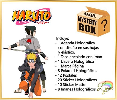 Naruto Caja Misteriosa Mystery Box Anime Naruto Shippuden