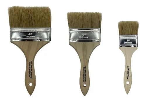 Kit Brocha Pelo De Camello Mango De Madera 2 3 4 Cuotas sin