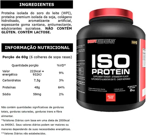 Imagem 2 de 4 de Whey Proten Isolado 2kg + Coqueteleira