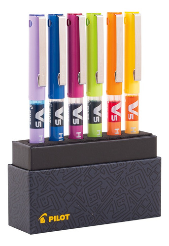 Set Lápices Tinta Hi-tecpoint V5 6 Un.