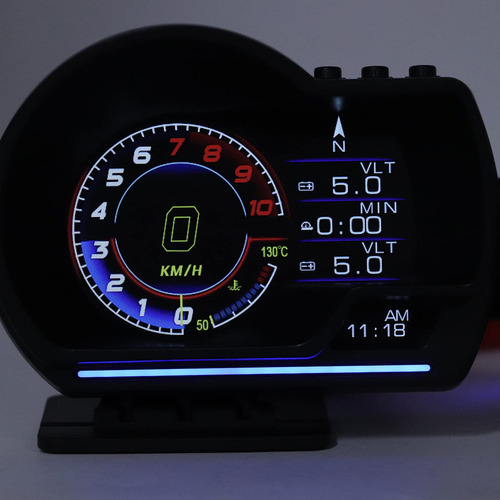 Head Up Display, Obd2 + Gps Smart Head Up Display Gauge Car