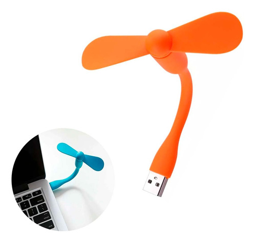 Mini Ventilador Portatil Flexible Usb Pc Laptop Colores 