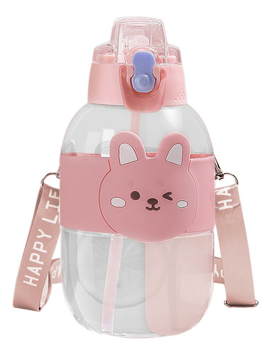 Botella Agua Cantimplora Infantil Niños Kawaii Conejo 1000ml