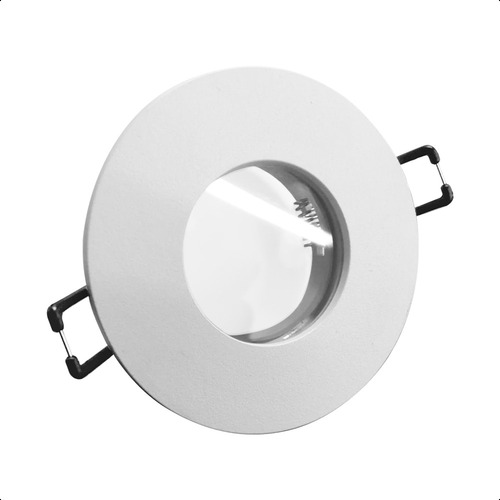Portalámpara Empotrable Redondo Blanco Ip65 Con Base Gu10