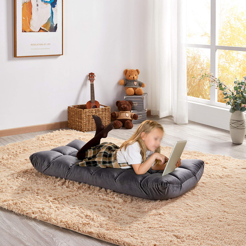 Yaheetech Silla Plegable De Suelo Con Respaldo Ajustable Aco