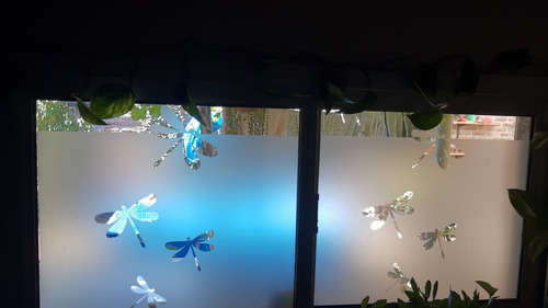 Imagen 8 de 9 de Vinilo Esmerilado Con Diseño Ventanas Mamparas Baño Vidrios