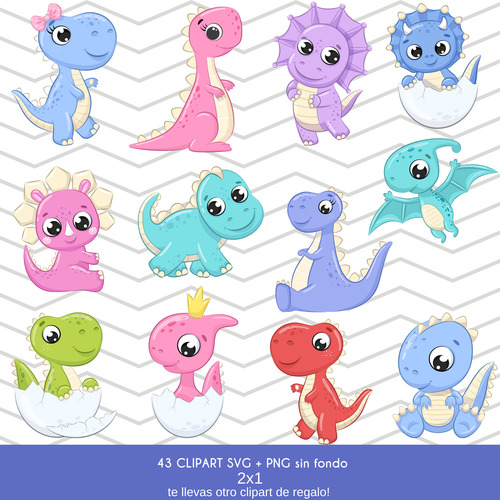Clipart Dinosaurios Bebé Imágenes Png Svg Dinos Baby