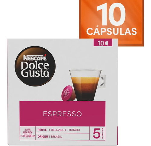 Cápsulas Dolce Gusto Café Espresso Caixa 10 Capsulas