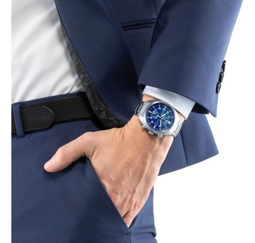 Reloj Hombre Citizen Ca4490-85l Crono Eco Agente Ofi M Color de la malla Plateado Color del bisel Plata Color del fondo Azul