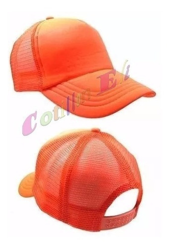 Gorras Cap Trucker Fluo Lisas Cotillon Carioca X 20