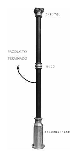 Accesorios Para Columnas Galeria Pergolas Aleros 2,5 Corta
