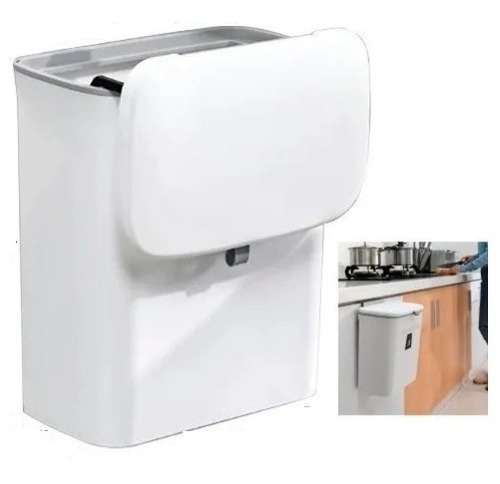 Imagen 10 de 10 de Basurera Caneca Cocina Portátil Blanca 9lt ( Iva Incluido)