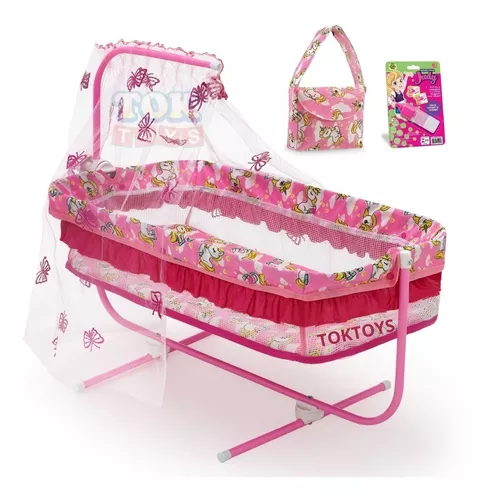 Berço De Balanço Boneca Reborn Baby Ninos Cotiplas 2426