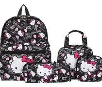 Comprar Set Mochilas Hello Kitty 4 Piezas Neceser Cartuchera Sanrio