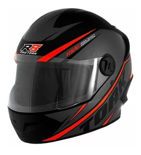 Capacete R8 Preto E Vermelho Tamanho 60 Pro Tork Cap-569czvm