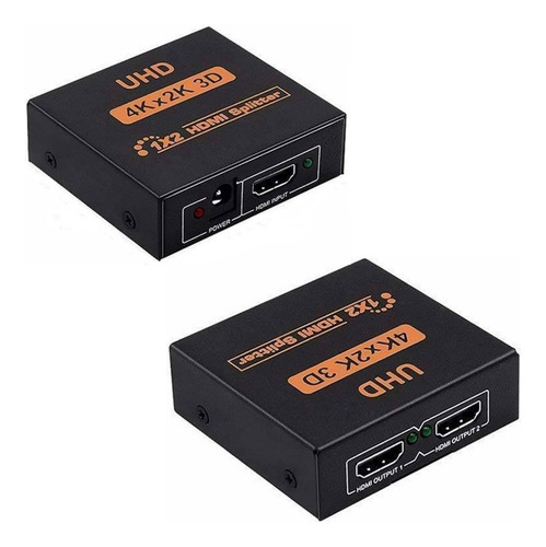 Splitter Multiplicador Amplificador 1x2 Hdmi Video 4k 2k 3d