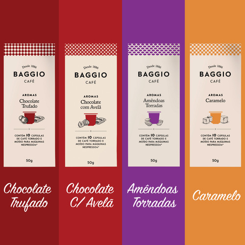 Kit 40 Cápsulas Cafe Gourmet Baggio Para Cafeteira Nespresso