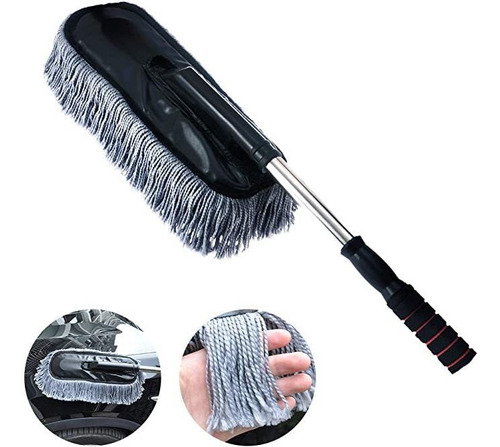 Vozada Microfibra Car Wash Duster Mop Con Asa Extensible Par