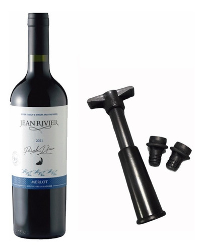 Bomba De Vacio Mas Vino Jean Rivier Merlot 