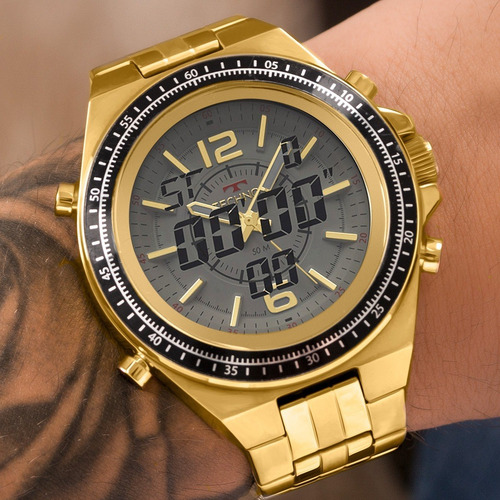 Relógio Masculino Technos Dourado Ts Carbon 2035msd/4b