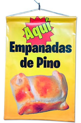 Pendon Publicitario De Aquí Empanadas De Pino 40x60