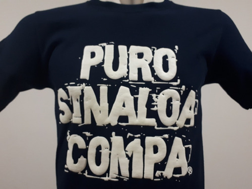 2 Playeras Puro Sinaloa Compa Frase Psc Azul Marino Culiacán