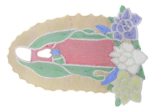 Aplicación Lentejuela Mod Virgen De Guadalupe 55cm De Altura