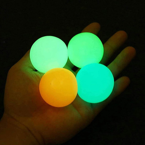 Bolas De Pared Adhesivas Fluorescentes Para Techo, 4 Unidade
