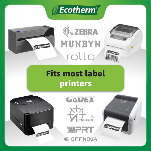 Etiquetas Térmicas Ecotherm 4x1 15000, 6 Rollos, Zebra