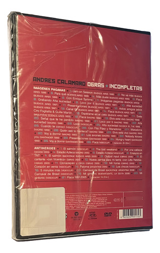 Andrés Calamaro Andrés Obras Incompletas Nuevo 2 Dvd (2009) Estándar