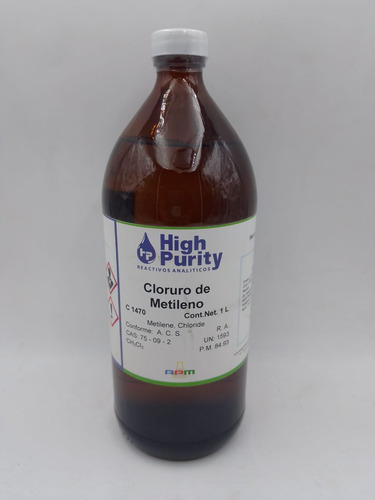 Cloruro De Metileno Acs 1l C1470 Caducado High Purity