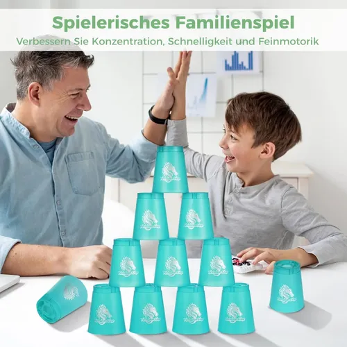 Set De 48 Vasos Apilables Deportivos Yeesport – Juego De Agilidad Y Velocidad Para Niños Y Adultos, Incluye Bolsa De Malla