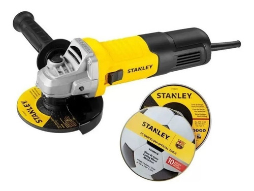 Amoladora 4 1/2 900 W + 10 Disco Cte Stanley Stgs9115-k10