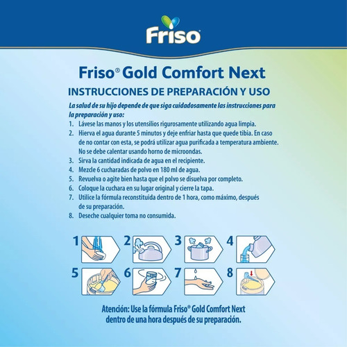 Friso Gold Comfort Next (1 A 3 Años) Lata C/ 400gr