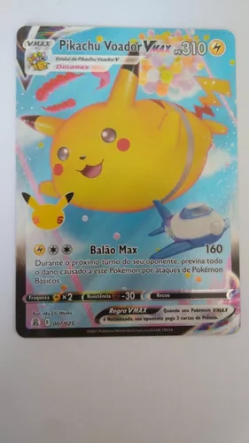 Carta Pokémon Pikachu Voador Vmax Celebrações