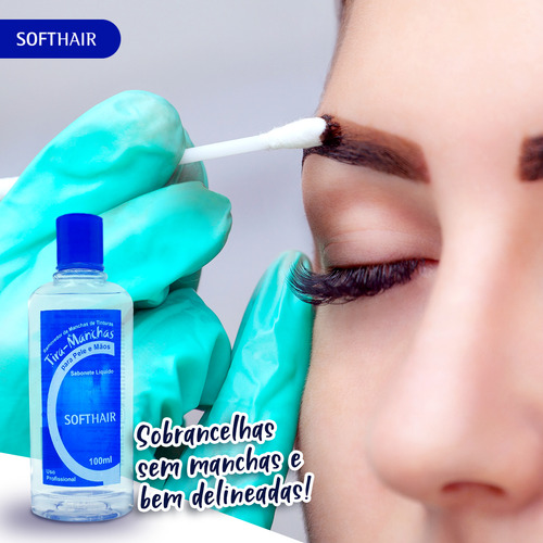 Kit Com 8 Tira Manchas Azul 100ml Softhair