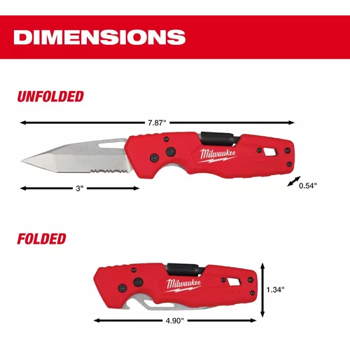 CUCHILLA PLEGABLE 5 EN 1 FASTBACK MILWAUKEE