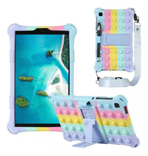 Funda Para Tablet Pop Galaxy Tab Silicona Cordon Samsung