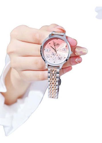 Reloj Para Mujer Marca Scottie Mariposas Sumergible