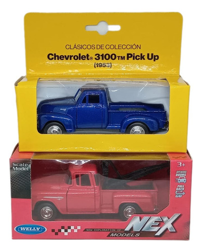 Camionetas Coleccion Chevrolet  Welly 1/34 Combo X2