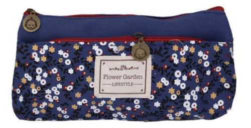 3x Lona Floral Portalápices Bolsa Cremallera Monedero -