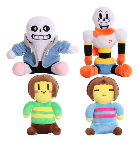 4pcs/set Undertale Papyrus Sans Frisk Chara Peluche Muñeca