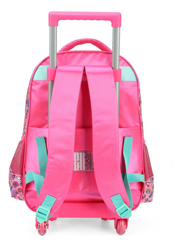 Mochila Rodas Barbie Fashion Lantejoula Pink Cor Rosa