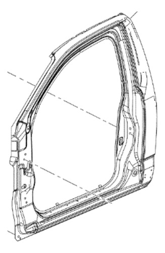 Estructura Puerta Izq S10 C/s 12/ Chevrolet Original